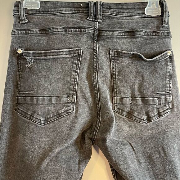 ZARA Distressed Black High Waisted Skinny Jeans | SZ 30 - Picture 15 of 16